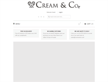 Tablet Screenshot of creamandco.com